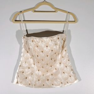 Gorgeous ivory and gold bustier